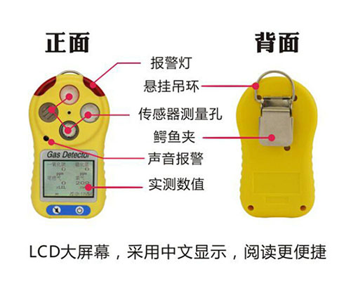 監測型便攜式四合一氣體檢測儀