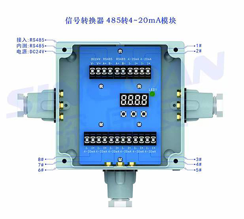 氣體檢測(cè)儀RS485信號(hào)轉(zhuǎn)換板