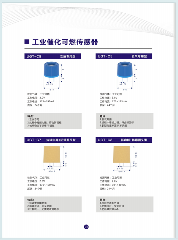 可燃氣體傳感器產品大全