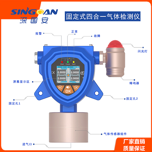 受限空间监测型四合一气体检测仪